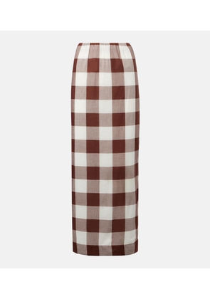 Posse Mira gingham cotton maxi skirt