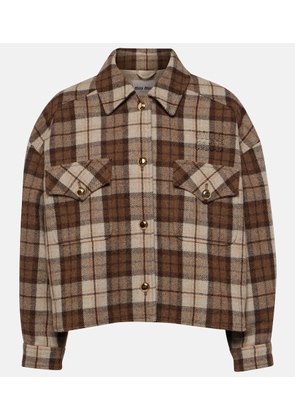 Miu Miu Cappuccino Cotton Blend Reversible Overcoat