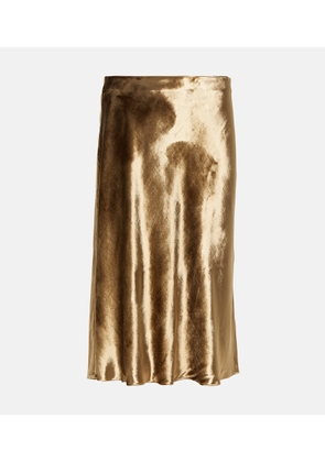 Vince Satin midi skirt