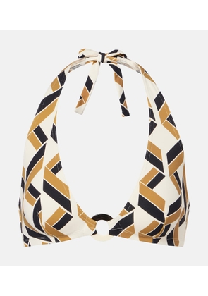 Eres Dimension halterneck patterned bikini top