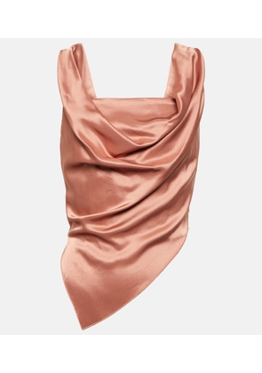 Nanushka Petra draped satin top