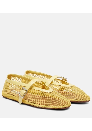 Alaia Fishnet ballet flats