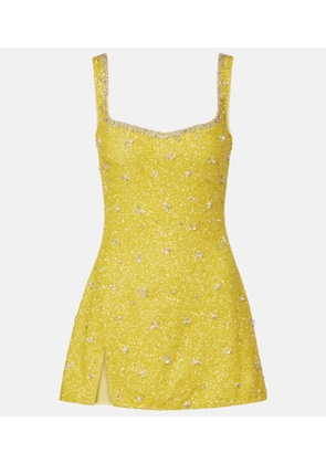 Clio Peppiatt Crystal embellished minidress