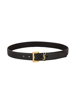 Saint Laurent Monogramme Belt in Noir - Black. Size 105 (also in 100, 90, 95).