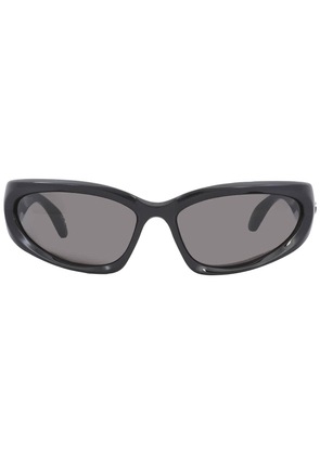 Balenciaga Grey Wrap Mens Sunglasses BB0157S 001 65