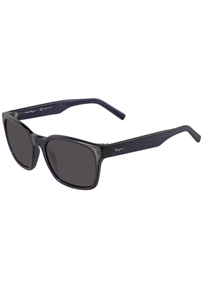 Salvatore Ferragamo Grey Square Unisex Sunglasses SF959S 414 55