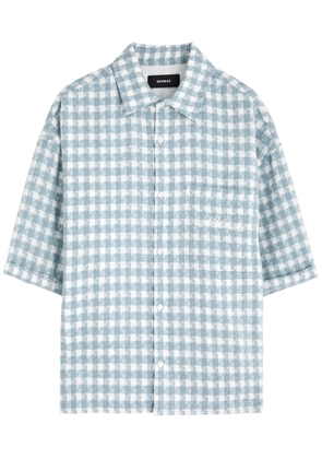 Nahmias Plaid-jacquard Woven Shirt - Grey - S