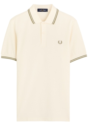 Fred Perry Logo-embroidered Piqué Cotton Polo Shirt - Ecru - XL