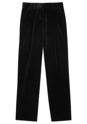 Blaze Milano Fox Pleated Velvet Trousers - Black - 1 (UK8 / S)