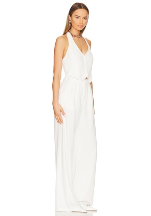 Amanda Uprichard Isadore Jumpsuit in Ivory. Size M. Also in L, S, XL, XS.