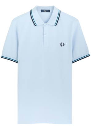 Fred Perry Logo-embroidered Piqué Cotton Polo Shirt - Light Blue - Xxl