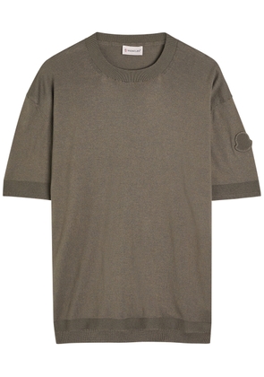 Moncler Knitted T-shirt - Khaki - Xxl