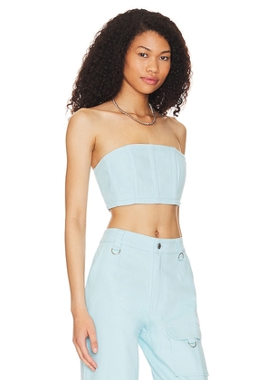 BY.DYLN Cooper Crop Top in Baby Blue. Size L. Also in M, XL.