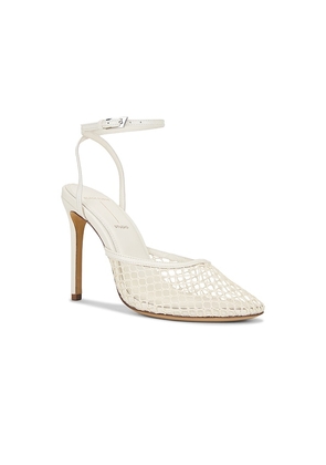 BLACK SUEDE STUDIO Millie 100 Heel in White. Size 38. Also in 36, 37, 37.5, 38.5, 39, 40, 42.