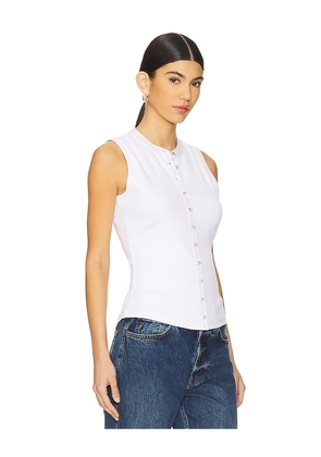 Cinq a Sept Sleeveless Beverly Top in White. Size L. Also in M, XS.