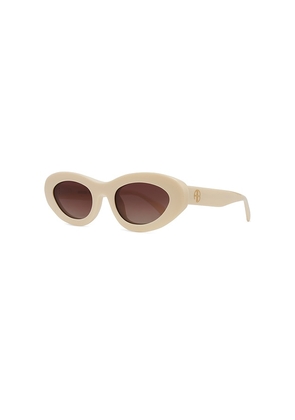 ANINE BING Roma Sunglasses in Ivory.