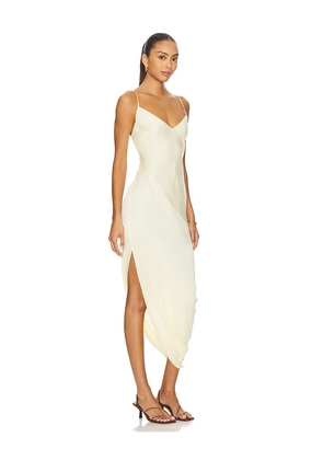 EAVES x Coco Nico Silk Maxi Dress in Yellow. Size L. Also in M, S, XL, XS.