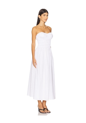 CAROLINE CONSTAS Ivette Dress in White. Size L. Also in M, S, XL, XS.