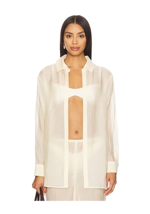 EAVES x Coco Ettore Top in Cream. Size L. Also in M, S, XL.