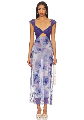 Free People Suddenly Fine Maxi Slip in Purple. Size S. Also in XL, XS.