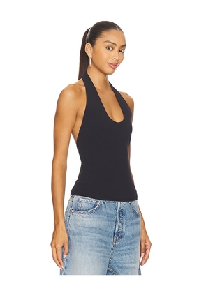 EAVES Simeon Halter Top in Black. Size L. Also in M, S, XL, XS, XXS.