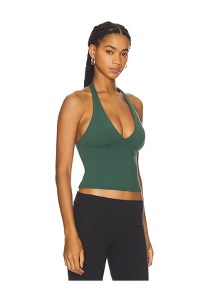 Free People x Intimately FP Still Here Halter In Pineneedle in Dark Green. Size L. Also in M, S, XL, XS.