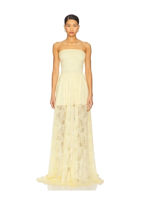 OW Collection x REVOLVE Cleo Maxi Dress in Lemon. Size S. Also in L, M, XS.