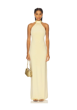 NBD The Annalise Gown in Lemon. Size L. Also in M, S, XL, XXS.