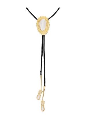 petit moments Dolly Bolo Tie Necklace in Ivory.