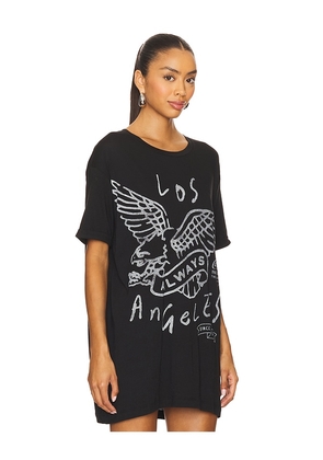 The Laundry Room Always Los Angeles Oversized Tee in Black. Size L. Also in M, S, XL, XS.