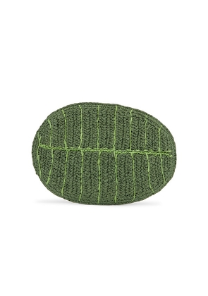SIMONMILLER Leaf Clutch in Green.