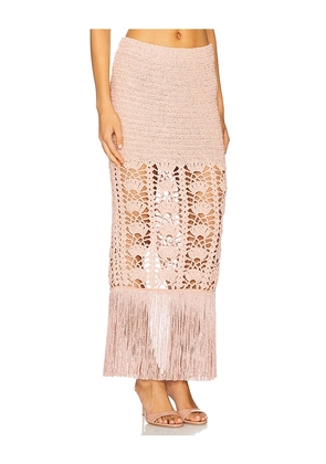 retrofete Naida Crochet Skirt in Peach. Size XS/S. Also in M/L.