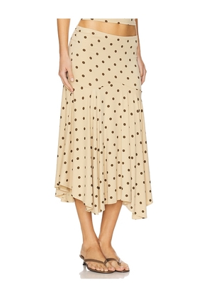 With Jean Maeve Midi Skirt in Tan. Size S. Also in L, M, XL, XXS.