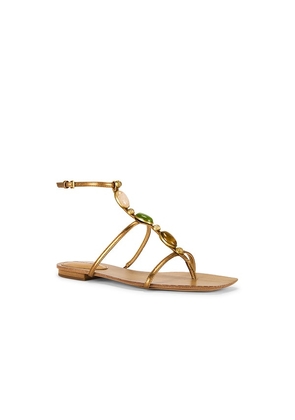 Veronica Beard Alba Stone Sandal in Metallic Gold. Size 7. Also in 10, 7.5, 8, 8.5.