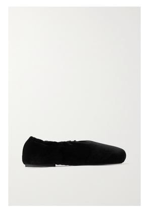KHAITE - Logan Velvet Ballet Flats - Black - IT36,IT36.5,IT37,IT37.5,IT38,IT38.5,IT39,IT39.5,IT40,IT40.5,IT41