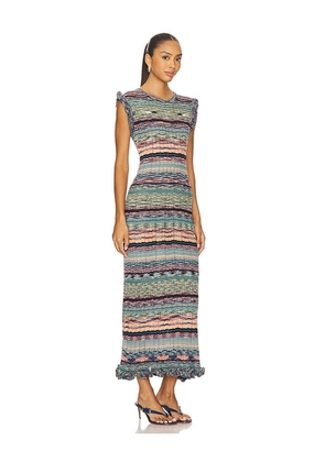 Ulla Johnson Ajak Sleeveless Knit Midi Dress in Blue. Size L. Also in M, S, XL, XS.