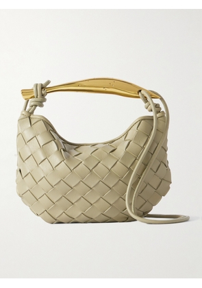 Bottega Veneta - Sardine Mini Intrecciato Leather Shoulder Bag - Green - One size