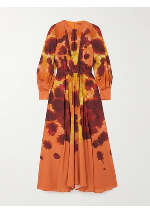 Altuzarra - Peirene Belted Tie-dyed Chiffon Midi Dress - Orange - FR 34,FR 36,FR 38,FR 40,FR 42