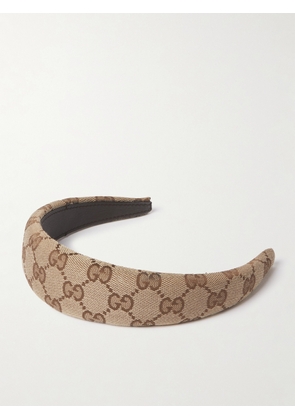 Gucci - Canvas-jacquard Headband - Neutrals - One size
