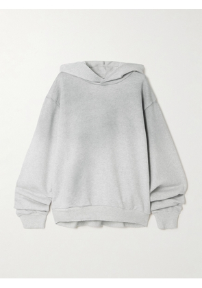 Acne Studios - Printed Cotton-blend Jersey Hoodie - Gray - xx small,x small,small,medium,large,x large,xx large