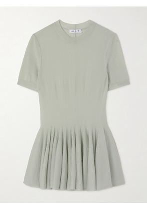 Alaïa - Wool Peplum Top - Green - FR 34,FR 36,FR 38,FR 40,FR 42,FR 44