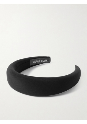 Sophie Buhai - Classic Puffy Padded Silk-crepe Headband - Black - One size