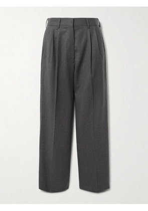 BLAZÉ Milano - Fox Pleated Wool-twill Straight-leg Pants - Gray - 00,1,2,3,4