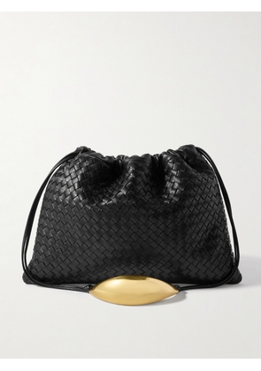 Bottega Veneta - Dustbag Embellished Intrecciato Leather Pouch - Black - One size