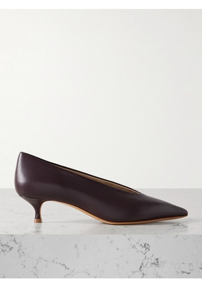 Le Monde Béryl - Babouche Leather Pumps - Burgundy - IT35,IT36,IT36.5,IT37,IT37.5,IT38,IT38.5,IT39,IT39.5,IT40,IT40.5,IT41,IT42