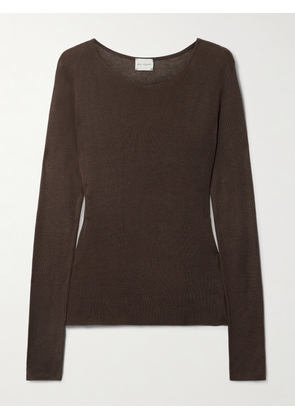 Deiji Studios - Ribbed-knit T-shirt - Brown - xx small,x small,small,medium,large