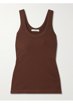 LEMAIRE - Ribbed Cotton Tank Top - Brown - xx small,x small,small,medium,large,x large