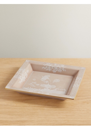 GINORI 1735 - Gold-plated Porcelain Change Tray - Cream - One size