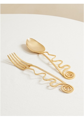 L'Objet - Spirale Gold-plated Serving Set - One size