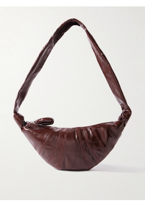 LEMAIRE - Croissant Small Paneled Coated-canvas Shoulder Bag - Brown - One size
